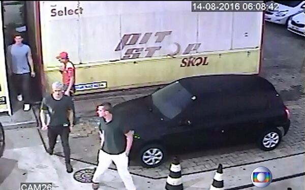 La gasolinera de Río de Janeiro en la que el nadador estadounidense Ryan Lochte y otros tres atletas olímpicos realizaron destrozos - Sputnik Mundo