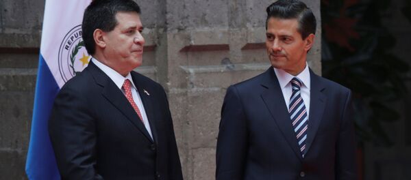 Presidente de Paraguay, Horacio Cartes, y presidente de México, Enrique Peña Nieto (archivo) - Sputnik Mundo