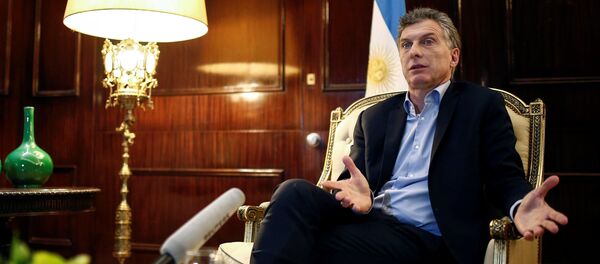 Argentine President Macri speaks during an interview in Buenos Aires, Argentina - Sputnik Mundo