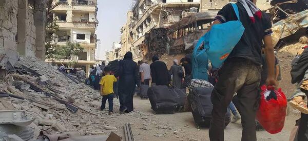 Evacuación de la población civil de la ciudad de Daraya - Sputnik Mundo