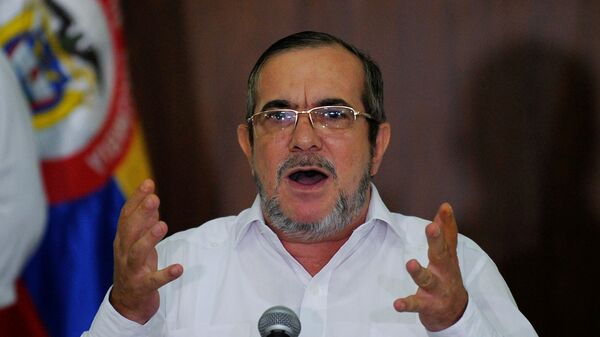 FARC rebel leader Rodrigo Londono, better known by the nom de guerre Timochenko, gestures during a news conference in Havana, Cuba, August 28, 2016 - Sputnik Mundo