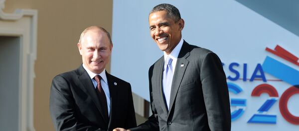 Reunión del presidente ruso, Vladímir Putin, y el presidente estadounidense, Barack Obama, en el marco de la cumbre del G-20 (archivo) - Sputnik Mundo
