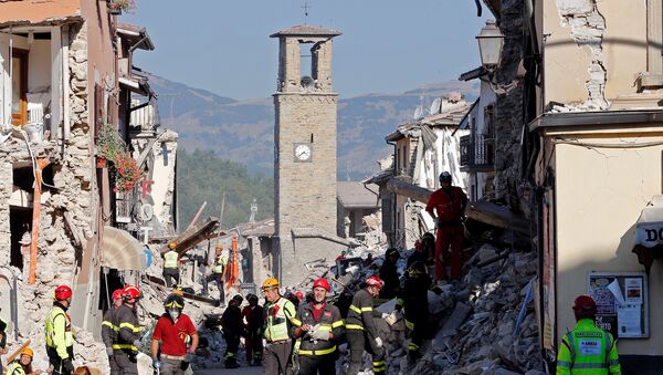 La ciudad de Amatrice, Italia La ciudad de Amatrice, Italia - Sputnik Mundo