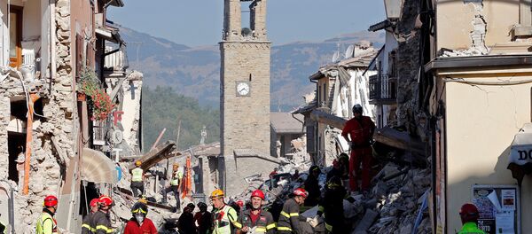La ciudad de Amatrice, Italia La ciudad de Amatrice, Italia - Sputnik Mundo