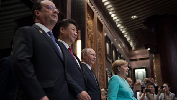 French President Francois Hollande, Chinese President Xi Jinping, Russia's President Vladimir Putin and German Chancellor Angela Merkel French President Francois Hollande, Chinese President Xi Jinping, Russia's President Vladimir Putin and German Chancellor Angela Merkel - Sputnik Mundo