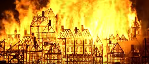 Una maqueta enorme de la capital británica en llamas Una maqueta enorme de la capital británica en llamas - Sputnik Mundo