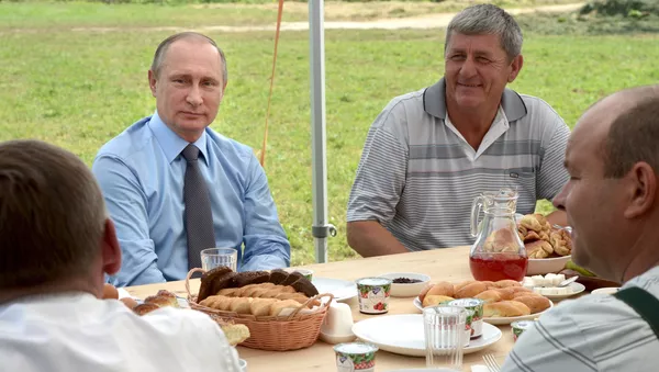 Visita de trabajo de Vladímir Putin a la región Tverskaya, Rusia