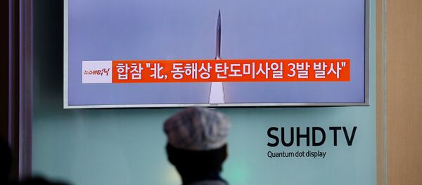 Lanzamiento de un misil norcoreano (Archivo) - Sputnik Mundo