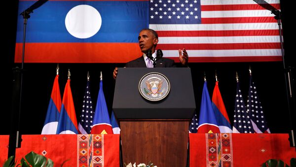 El presidente de EEUU, Barack Obama, en Laos El presidente de EEUU, Barack Obama, en Laos - Sputnik Mundo