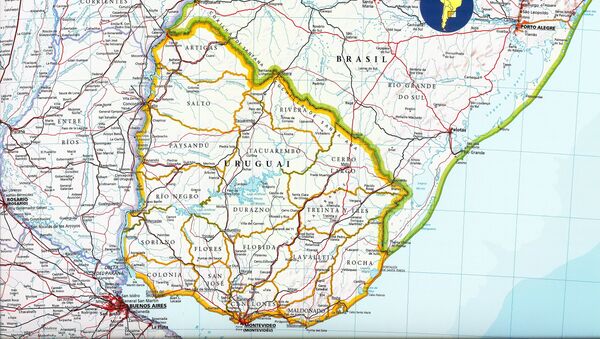 El mapa de Uruguay - Sputnik Mundo