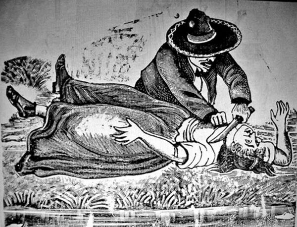 Uno de los asesinatos cometidos por Guerrero (ilustración) - Sputnik Mundo