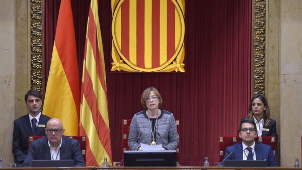 Carme Forcadell durante una sesión parlamentaria (archivo) - Sputnik Mundo