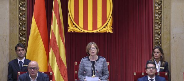 Carme Forcadell durante una sesión parlamentaria (archivo) - Sputnik Mundo