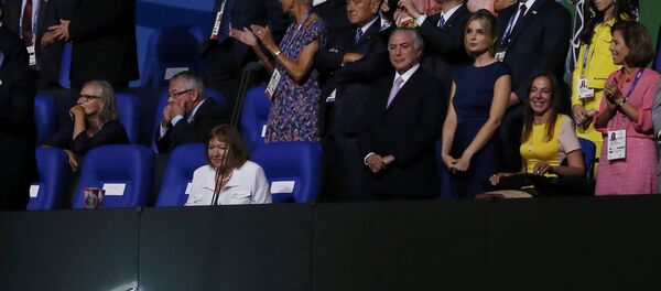 Michel Temer, presidente de Brasil, durante la ceremonia de apertura de los Juegos Paralímpicos - Sputnik Mundo