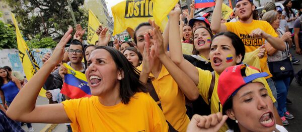 Protesta de la oposición venezolana - Sputnik Mundo