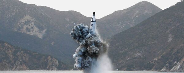 Una prueba nuclear de Corea del Norte (archivo) - Sputnik Mundo