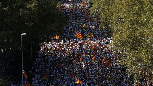 La celebración del Día de Cataluña en Barcelona - Sputnik Mundo