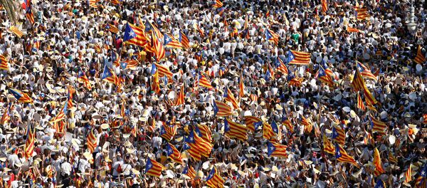La celebración del Día de Cataluña en Barcelona - Sputnik Mundo