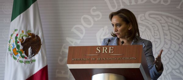 La canciller de México, Claudia Ruiz Massieu, durante una rueda de prensa La canciller de México, Claudia Ruiz Massieu, durante una rueda de prensa - Sputnik Mundo
