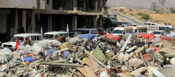 Edificios destruidos en Damasco - Sputnik Mundo