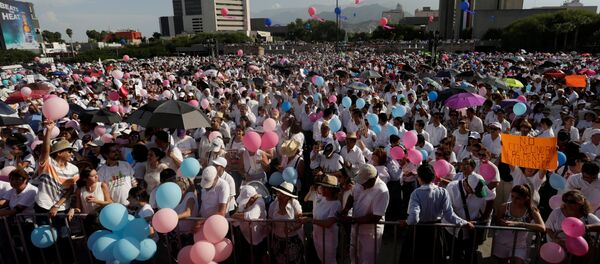 Marcha de los católicos y conservadores contra la legalización de los matrimonios homosexuales Marcha de los católicos y conservadores contra la legalización de los matrimonios homosexuales - Sputnik Mundo