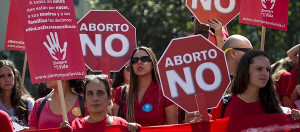 Una manidestación contra el aborto en Chile (archivo) - Sputnik Mundo