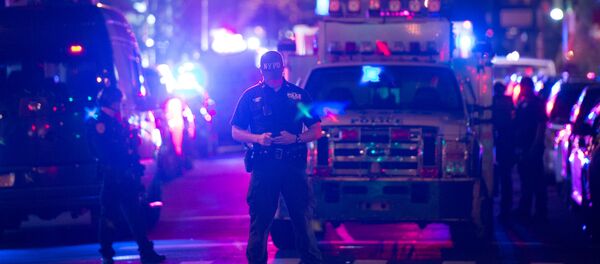 El lugar de la explosión en Nueva York - Sputnik Mundo