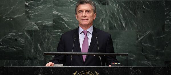 Mauricio Macri toma la palabra en la Asamblea General de la ONU Mauricio Macri toma la palabra en la Asamblea General de la ONU - Sputnik Mundo