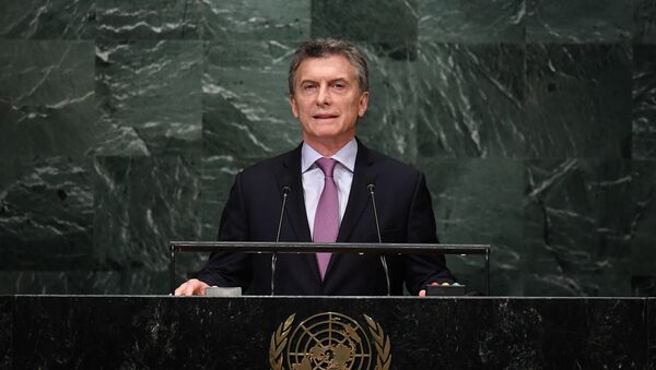 Mauricio Macri toma la palabra en la Asamblea General de la ONU Mauricio Macri toma la palabra en la Asamblea General de la ONU - Sputnik Mundo