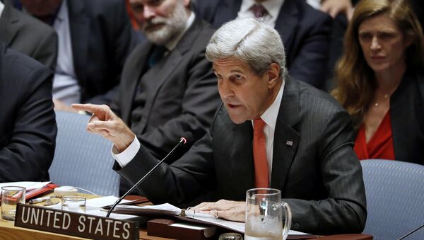 John Kerry, secretario de Estado de EEUU, durante la 71 Asamblea General de la ONU - Sputnik Mundo