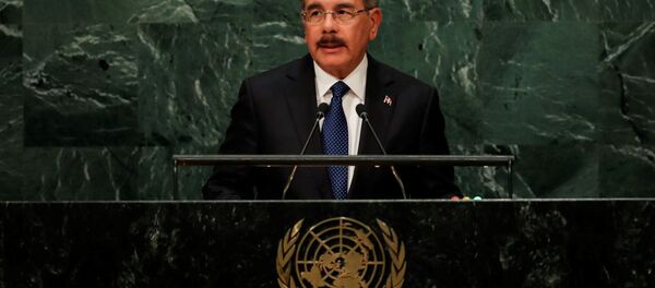 Dominican Republic President Danilo Medina addresses the United Nations General Assembly in the Manhattan borough of New York - Sputnik Mundo