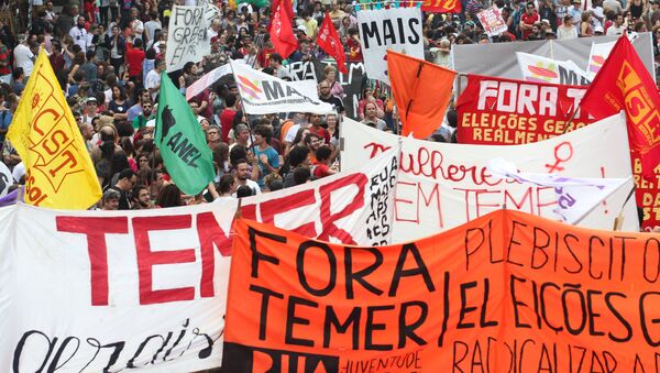 Protestas contra Temer en Brasil - Sputnik Mundo