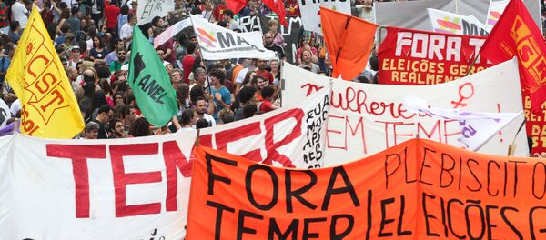 Protestas contra Temer en Brasil - Sputnik Mundo