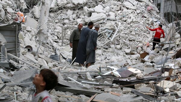 Edificios destruidos en Alepo - Sputnik Mundo