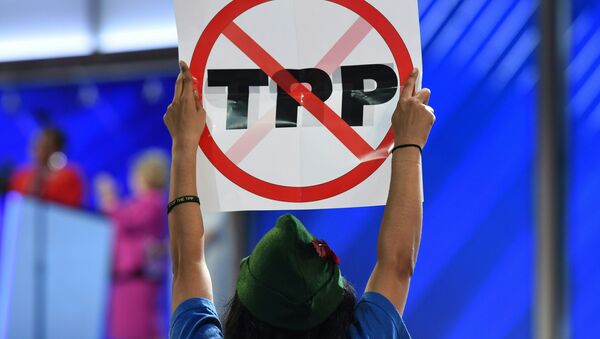 Protesta contra el TPP (archivo) - Sputnik Mundo