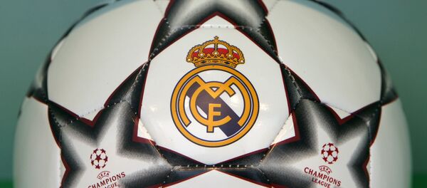A Real Madrid Champions League football seen in a shop window in Madrid, 07 December 2006.  - Sputnik Mundo