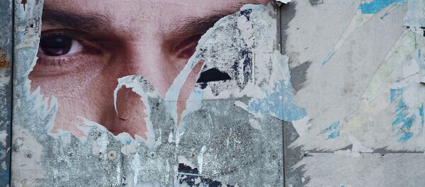 El poster con Pedro Sánchez, el lider del PSOE - Sputnik Mundo