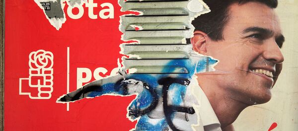 Un cartel de PSOE - Sputnik Mundo