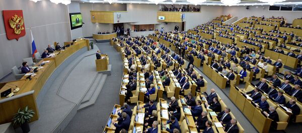 Putin pronuncia un discurso ante los parlamentarios de la nueva Duma (archivo) - Sputnik Mundo