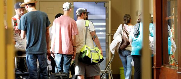 Refugio de la Cruz Roja en el estado de Georgia por el huracán Matthew - Sputnik Mundo