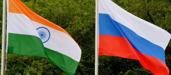 Las banderas de India y Rusia - Sputnik Mundo