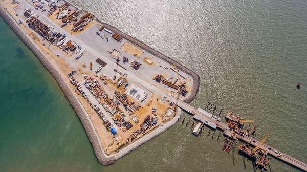 La construcción del puente de Crimea - Sputnik Mundo