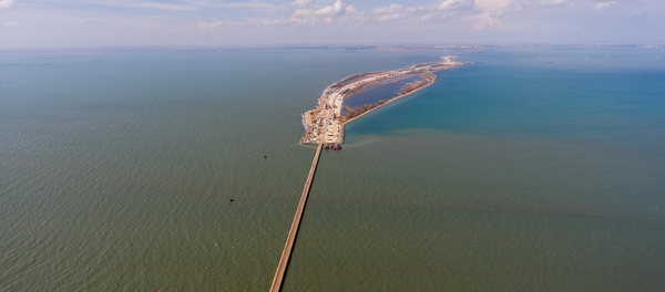 La construcción del puente de Crimea - Sputnik Mundo