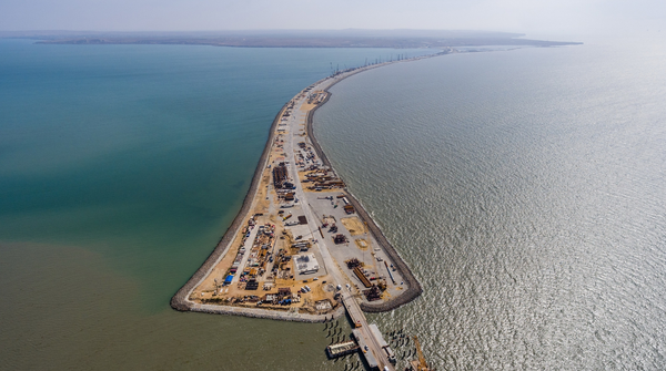 La construcción del puente de Crimea - Sputnik Mundo