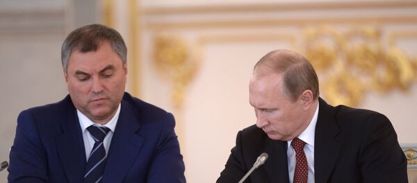 Vladímir Putin y Vladislav Volodin - Sputnik Mundo