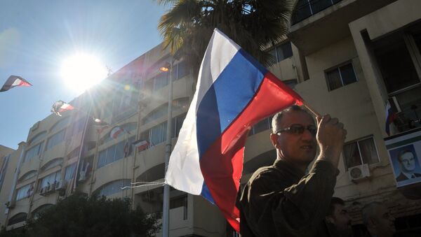 Una manifestación a favor de la operación rusa en Siria en la cidad de Tartus (archivo) - Sputnik Mundo