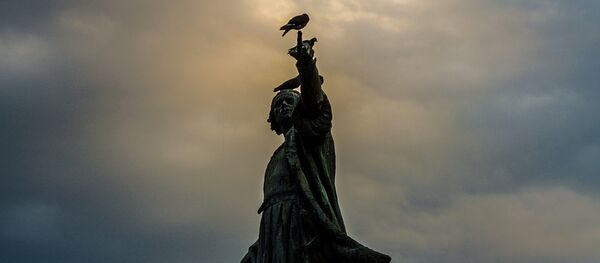La estatua del conquistador Cristobal Colón en la República Dominicana La estatua del conquistador Cristobal Colón en la República Dominicana - Sputnik Mundo