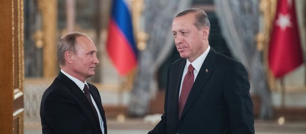 Los mandatarios de Rusia y Turquía - Sputnik Mundo
