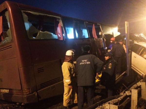 El accidente de tráfico en Osetia del Norte - Sputnik Mundo