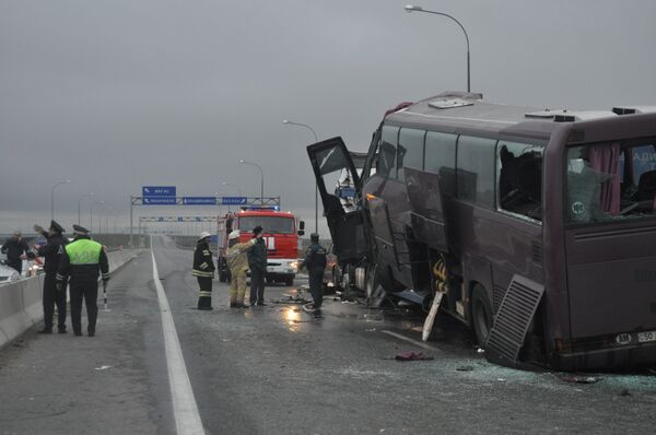 El accidente de tráfico en Osetia del Norte - Sputnik Mundo